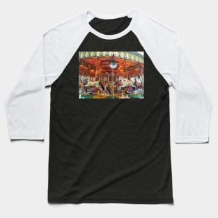 Victorian Fairground Carousel Merry go Round art Baseball T-Shirt